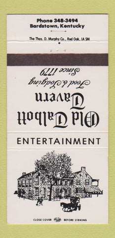 Matchbook Cover - Old Talbott Tavern Bardstown KY 30 Strike