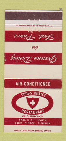 Matchbook Cover - Swiss Chalet Restaurant Fort Pierce FL 30 Strike