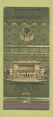 Matchbook Cover - Scottish Rite Cathedral St Louis MO 30 Strike