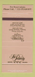 Matchbook Cover - The Peabody Hotel Memphis TN Orlando FL 30 Strike