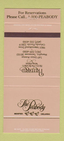 Matchbook Cover - The Peabody Hotel Memphis TN Orlando FL 30 Strike
