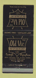 Matchbook Cover - Old Vic Restaurant Canoga Park CA 30 Strike