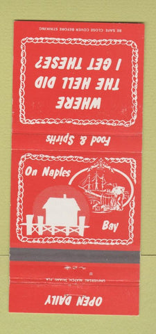 Matchbook Cover - The Dock Naples FL 30 Strike