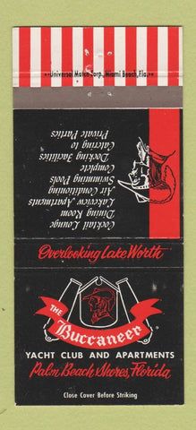 Matchbook Cover - The Cbuccaneer Yacht Club Palm Beach Shores FL 30 Strike