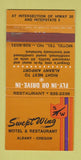 Matchbook Cover - Swept Wing Motel Restaurant Albany OR WEAR 30 Strike