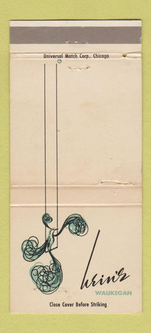 Matchbook Cover - Hrin's? Waukegan IL Clothes WORN 30 Strike