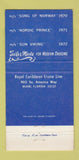 Matchbook Cover - Royal Caribbean Cruise Line 30 Strike