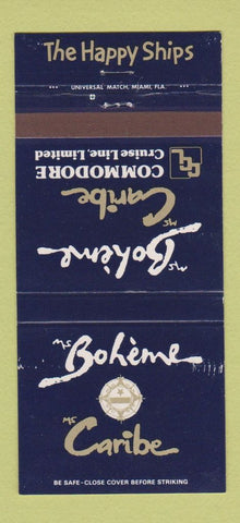 Matchbook Cover - Boheme Caribe Commodore Crusies 30 Strike