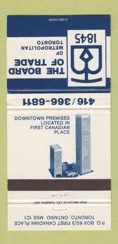 Matchbook Cover - The Board of Trade Toronto ON WEAR 30 Strike