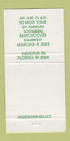 Matchbook Cover - Holiday Inn Memphis TN Aiport 30 Strike