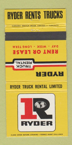 Matchbook Cover - Ryder Truck Rentals Canada WEAR 30 Strike