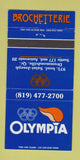 Matchbook Cover - Olympia Brochetterie Drummondville QC 30 Strike