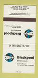 Matchbook Cover - Blackpool Brokerage Customs Toronto ON 30 Strike