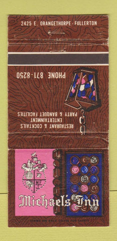 Matchbook Cover - Michael's Inn Fullerton CA WORN 30 Strike