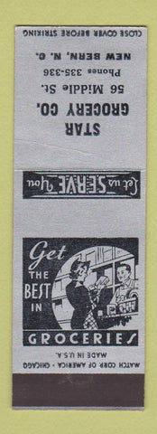 Matchbook Cover - Star Grocery New Bern NC SAMPLE