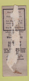 Matchbook Cover - Check's Grille Harrisburg PA WEAR SAMPLE