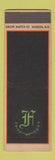 Matchbook Cover - Union Match SAMPLE
