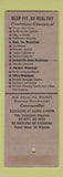 Matchbook Cover - Slend O Form girlie New York City? WORN SAMPLE