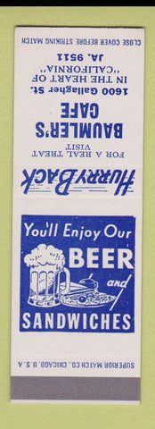 Matchbook Cover - Baumler's Cafe  SAMPLE