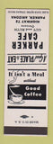 Matchbook Cover - Parker Cafe Parker AZ SAMPLE