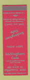 Matchbook Cover - Rockingham Cafe Springfield MA Italian SAMPLE