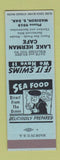 Matchbook Cover - Lake Herman Cafe Madison SD SAMPLE