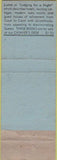Matchbook Cover - Siesta Courts Weslaco TX Columbia Match WEAR