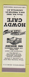 Matchbook Cover - Howdy Cafe Anchor Inn Habor Creek Louisville KY SAMPLE