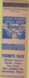 Matchbook Cover - Young's Cafe Houston TX
