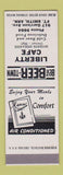 Matchbook Cover - Liberty Cafe Fort Smith AR SAMPLE