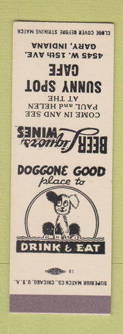 Matchbook Cover - Sunny Spot Cafe Gary IN SAMPLE