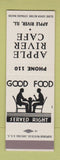 Matchbook Cover - Apple River Cafe Apple River IL low phone # SAMPLE