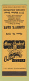 Matchbook Cover - Sandy's Cafe Denver Colorado SAMPLE