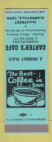 Matchbook Cover - Carter's Cafe Clarksville TN SAMPLE
