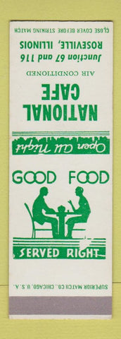Matchbook Cover - National Cafe Roseville IL SAMPLE