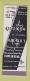 Matchbook Cover - Modrell's Cafe McCook NE low phone # SAMPLE