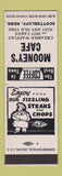 Matchbook Cover - Mooney's Cafe Scottsbluff NE WEAR SAMPLE