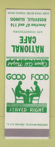 Matchbook Cover - National Cafe Roseville IL SAMPLE