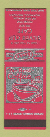 Matchbook Cover - Silver Cup Cafe Ironwood MI SAMPLE