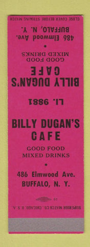 Matchbook Cover - Billy Dugan's Cafe Buffalo NY SAMPLE