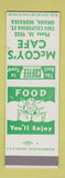 Matchbook Cover - McCoy's Cafe Omaha NE SAMPLE