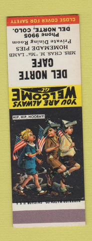 Matchbook Cover - Del Norte Cafe Del Norte Colorado SAMPLE