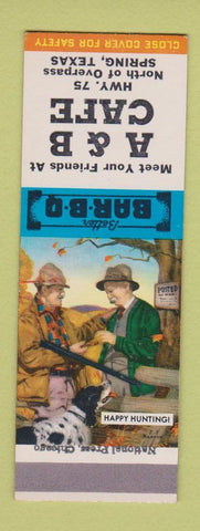 Matchbook Cover - A&B Cafe Spring TX BBQ SAMPLE