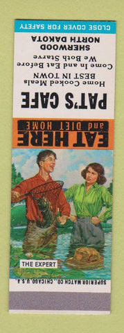 Matchbook Cover - Pat's Cafe Sherwood ND SAMPLE