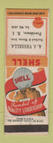 Matchbook Cover - Shell oil gas AJ Vessella Providence RI