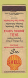 Matchbook Cover - Shell oil gas Shell Touring Service WEAR