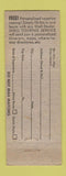 Matchbook Cover - Shell oil gas Shell Touring Service WEAR