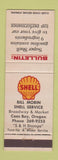Matchbook Cover - Shell oil gas Bill Morin Coos Bay OR