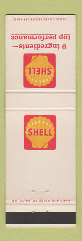 Matchbook Cover - Shell oil gas 9 Ingredients
