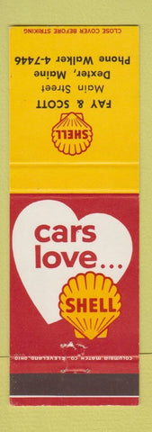 Matchbook Cover - Shell oil gas Fay & Scott Dexter ME